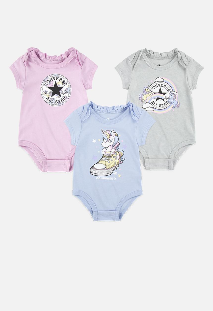 Converse - Cnvg unicorn 3pk bodysuit - converse blue chill