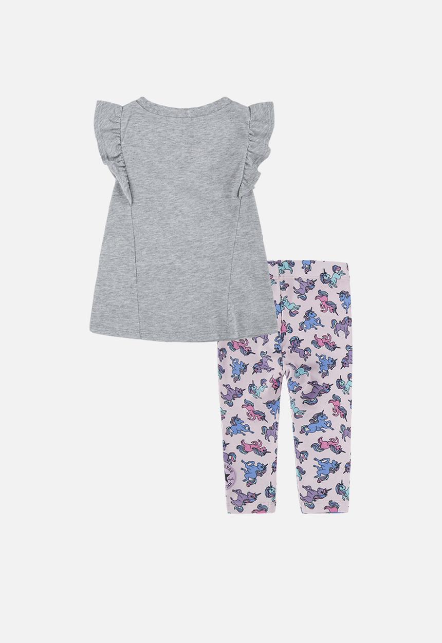 Converse - Cnvg s/s ruffle & legging set - pink foam