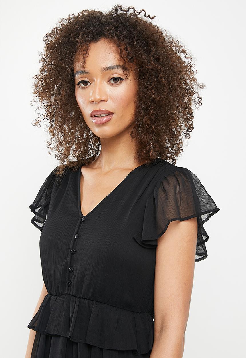 Vero Moda - Kayla short sleeve short dress - black