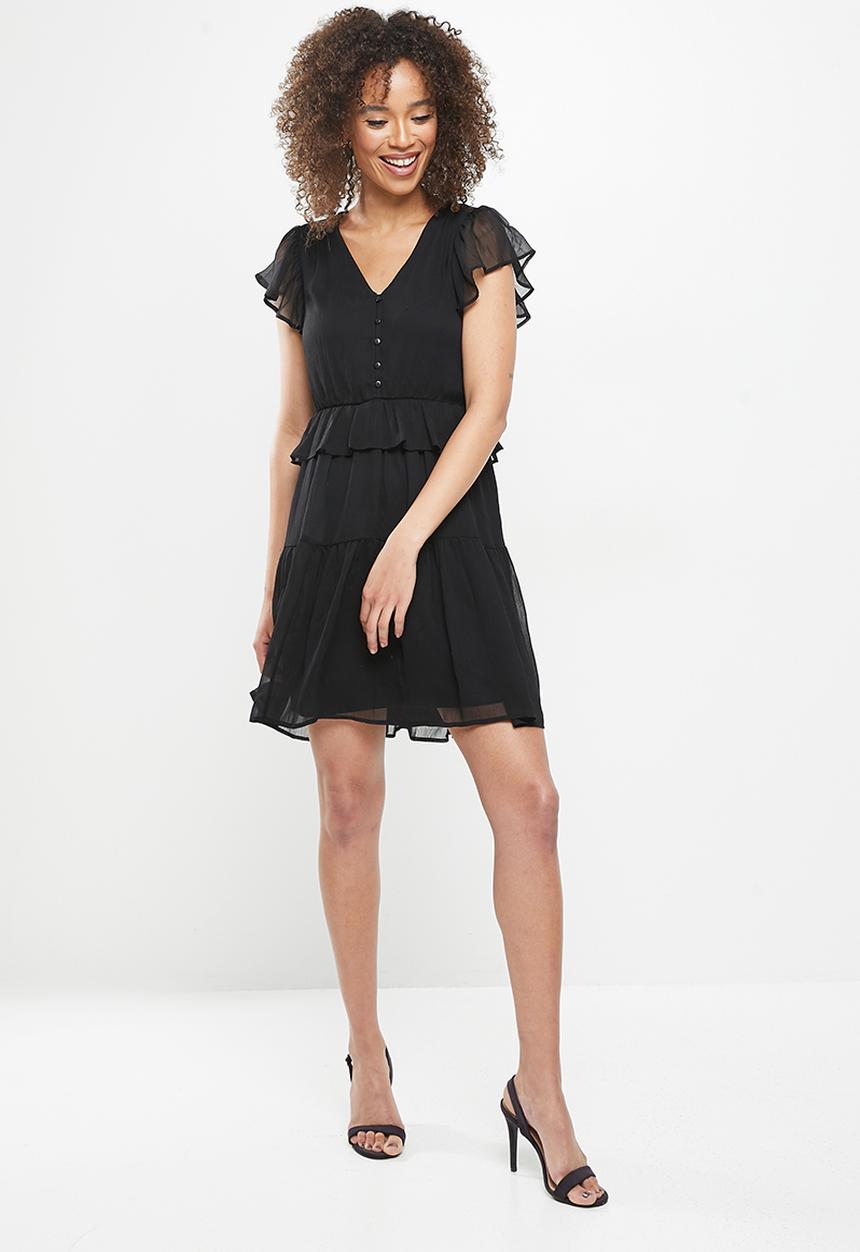 Vero Moda - Kayla short sleeve short dress - black
