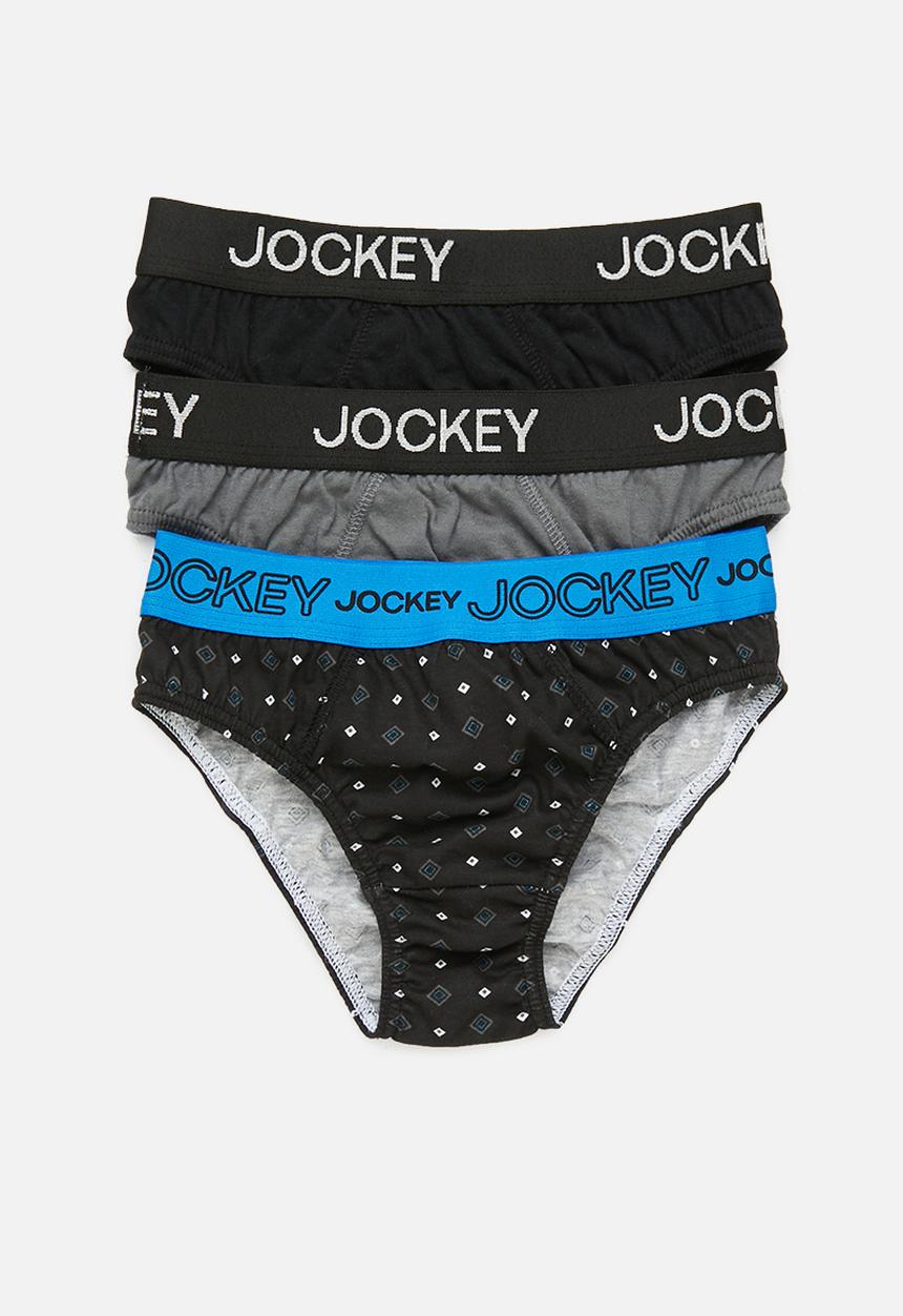 Jockey - 3 pack fancy boys jockey brief - multi