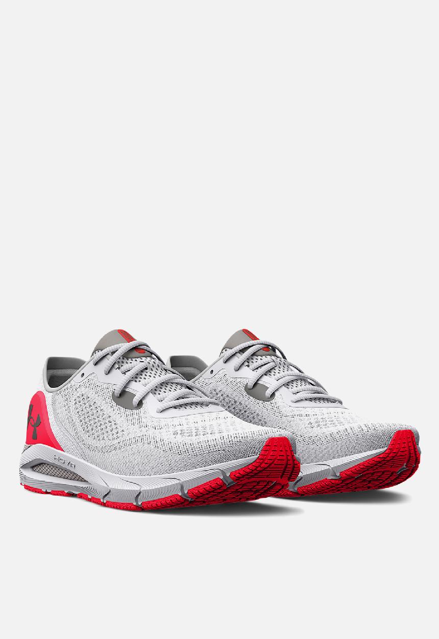 Under Armour - Ua w hovr sonic 5 - white/bolt red/metallic pewter