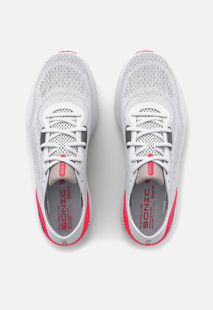 Under Armour - Ua w hovr sonic 5 - white/bolt red/metallic pewter