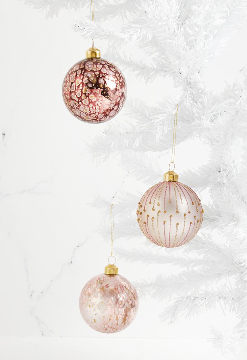 H&S - Sparkly Christmas Baubles - multi