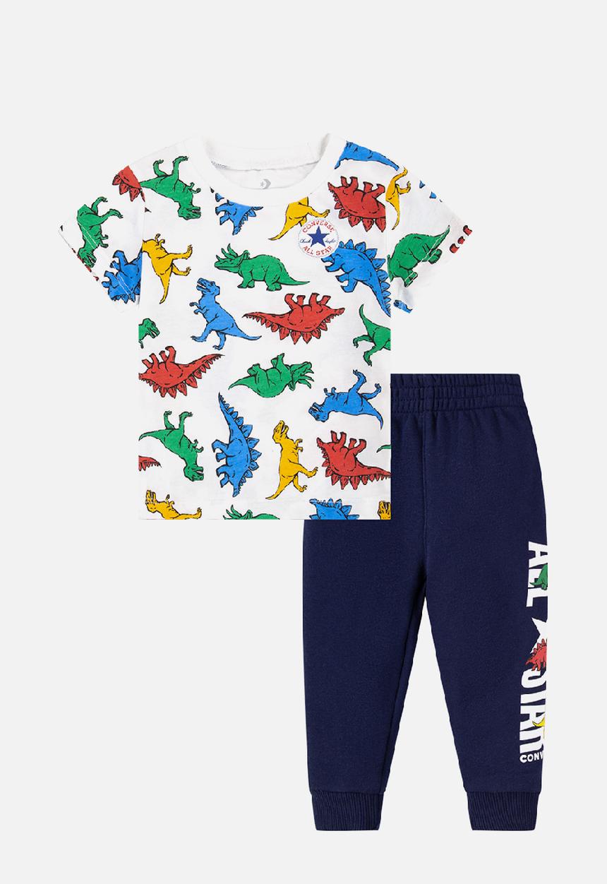 Converse - Dino ss tee + ft jog set - midnight navy