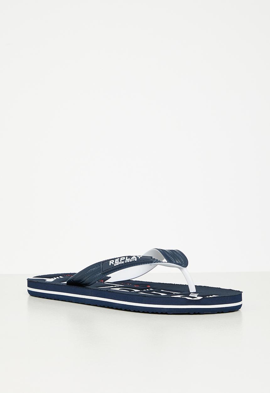 Replay - Replay maverick beach flip flop - navy & white