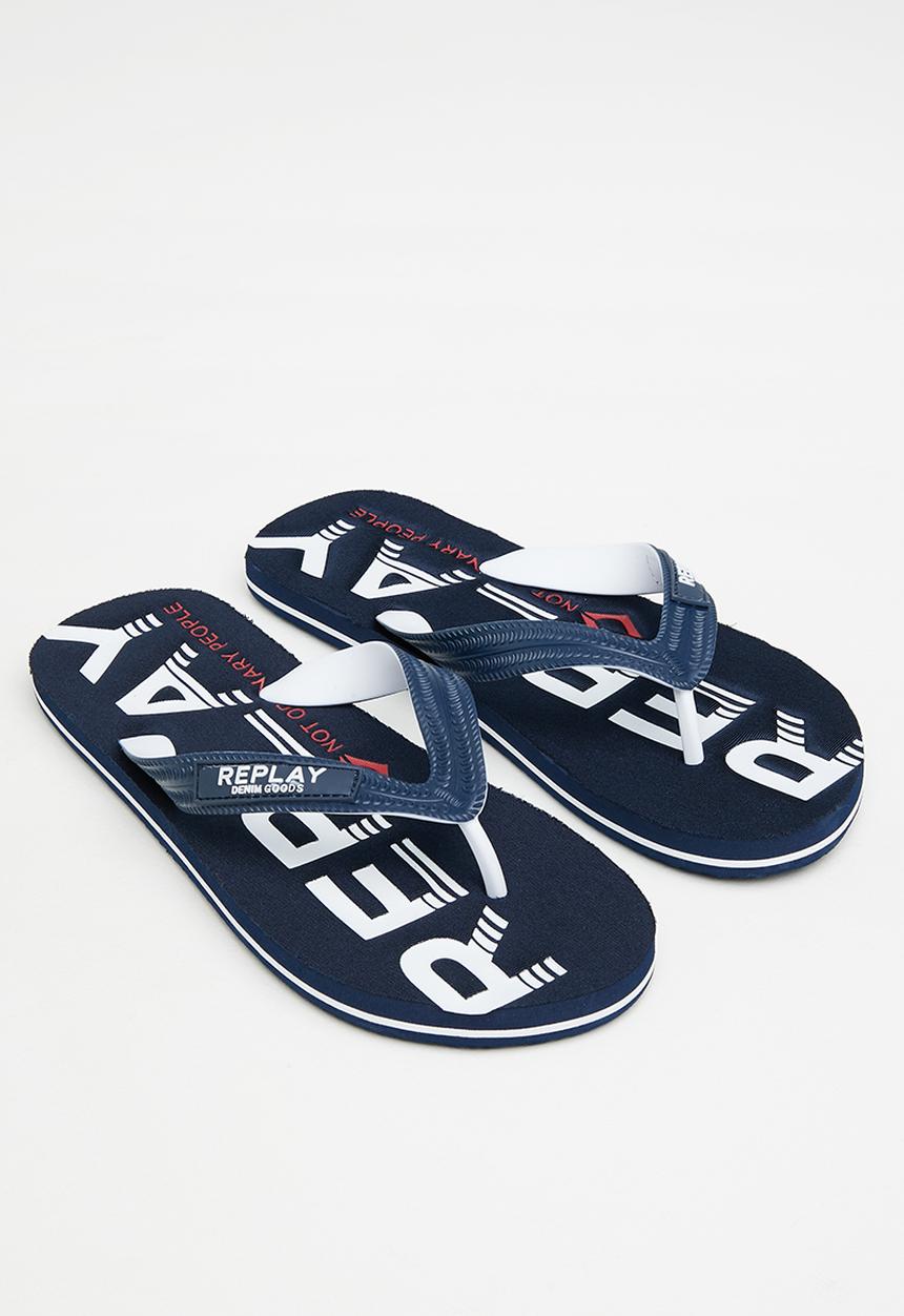 Replay - Replay maverick beach flip flop - navy & white