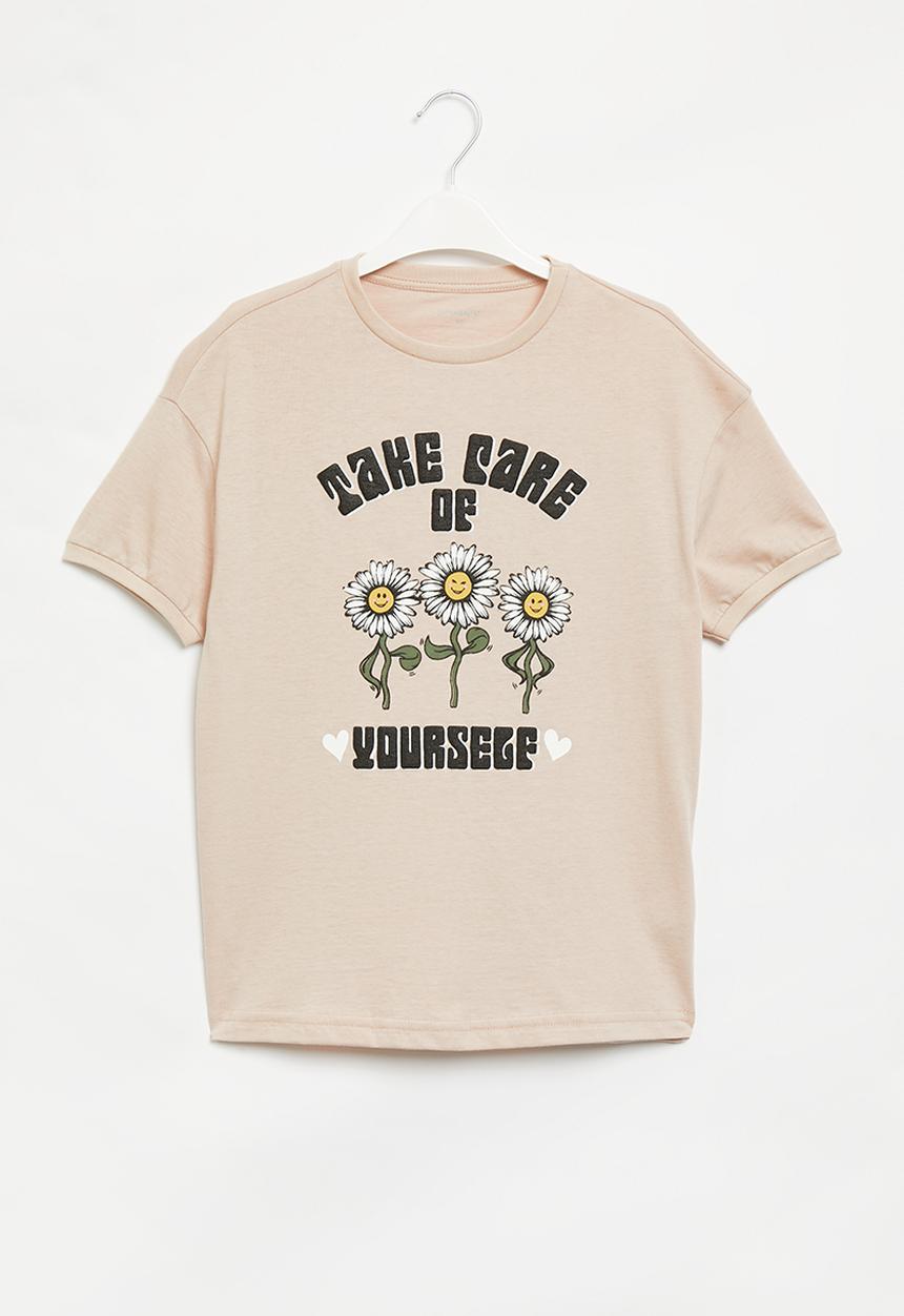 Superbalist - Retro T-shirt - beige