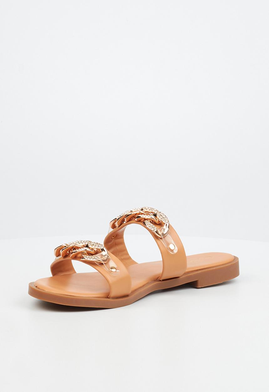 Viabeach - Mere 4 double strap slide - beige 