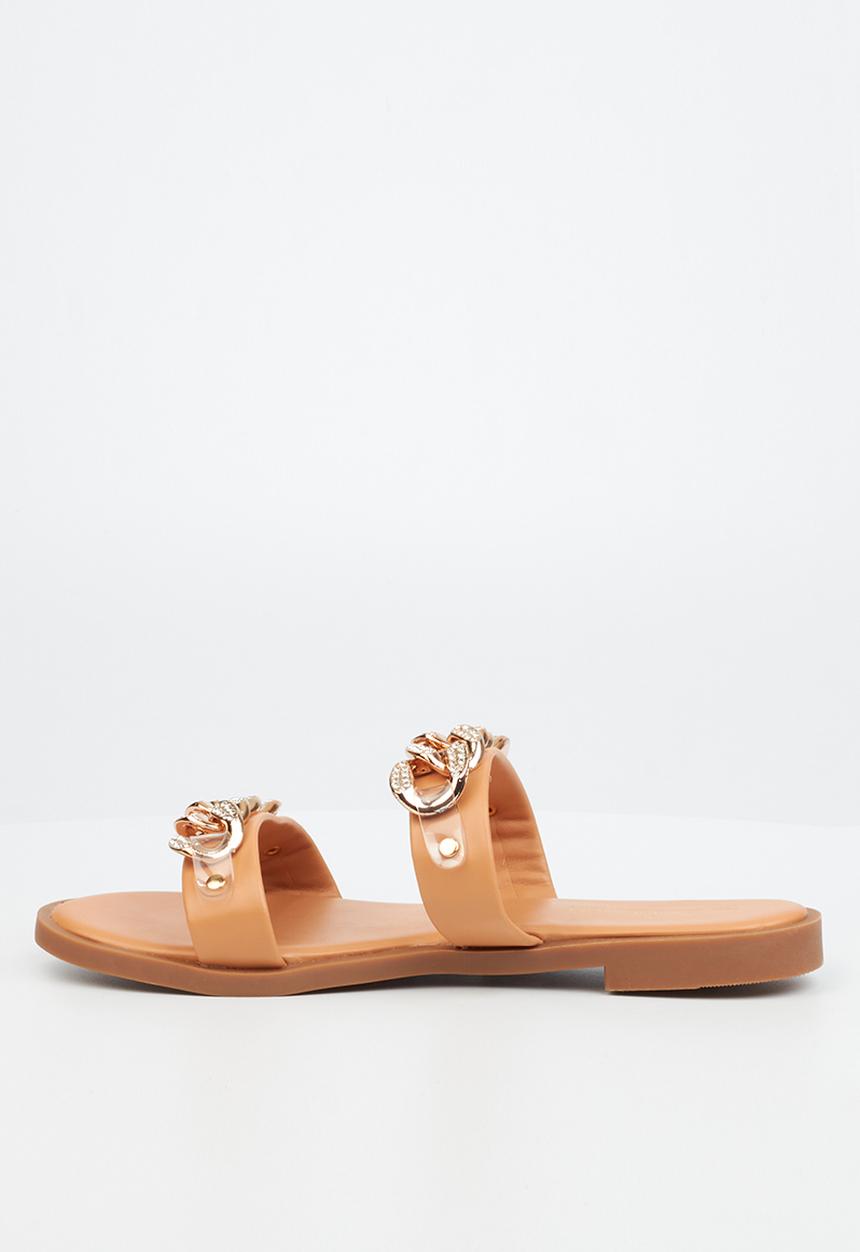 Viabeach - Mere 4 double strap slide - beige 