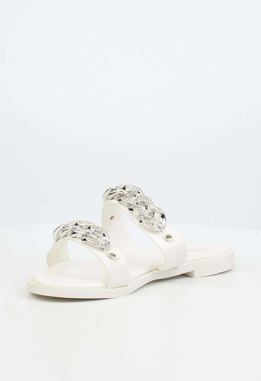Viabeach - Mere 4 double strap slide - white