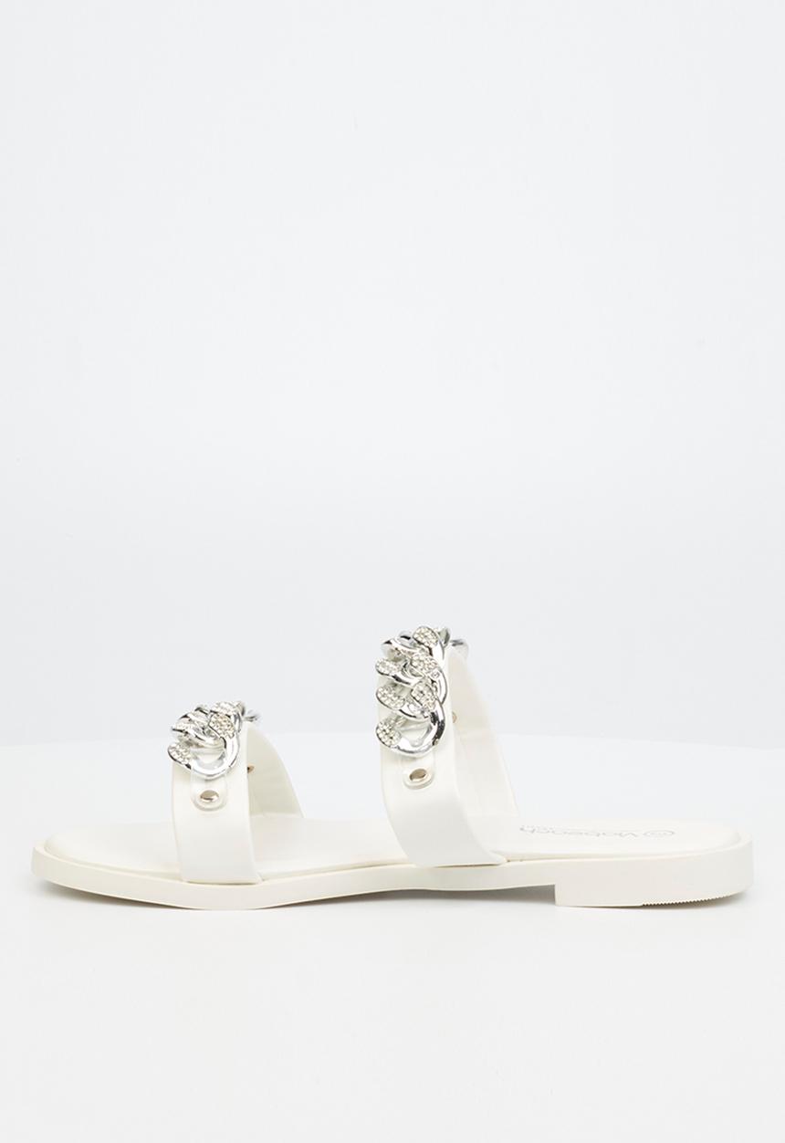 Viabeach - Mere 4 double strap slide - white