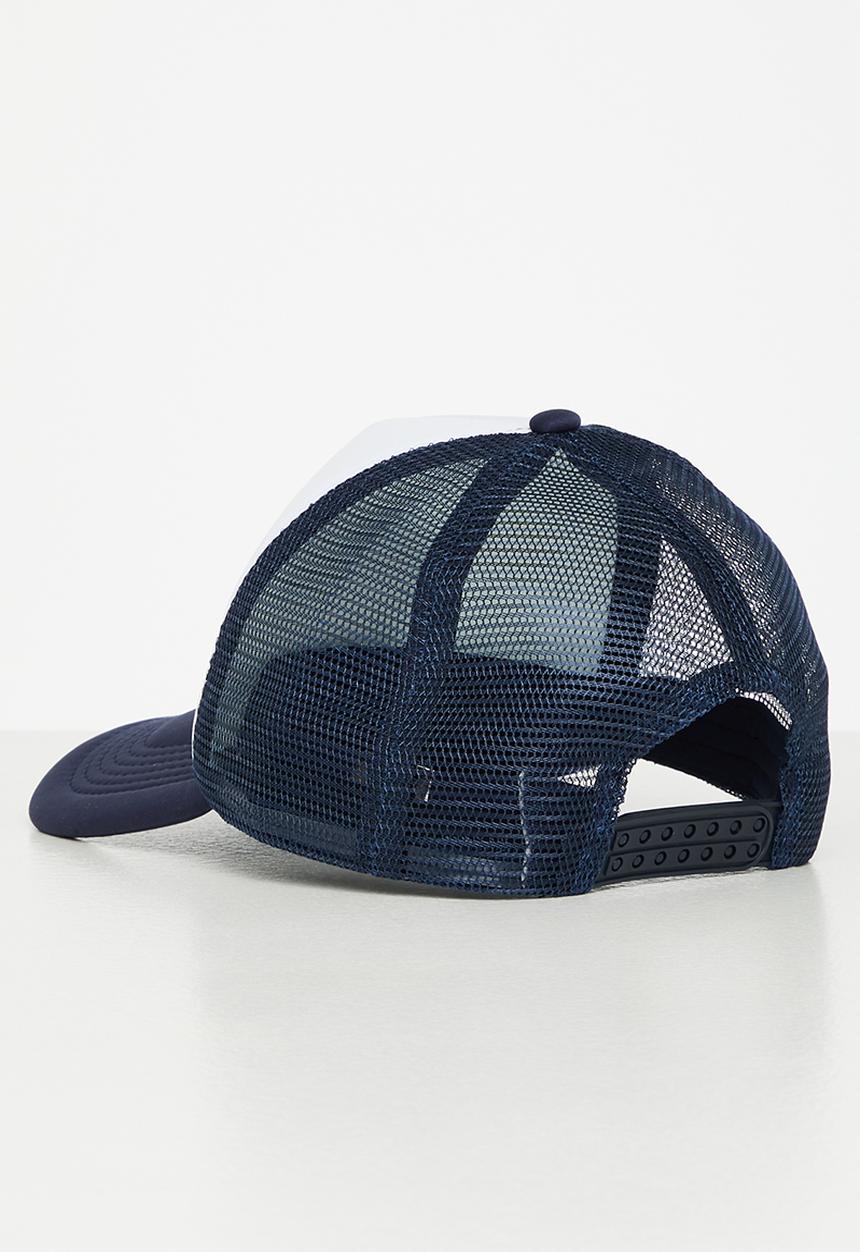 Lark & Crosse - Gio trucker cap - navy & white