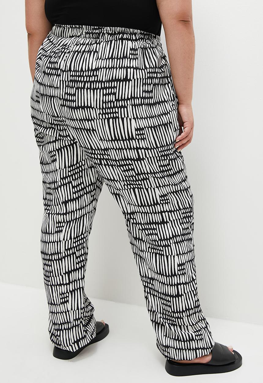 Superbalist - Co-ord printed easy pull on jogger - black & white