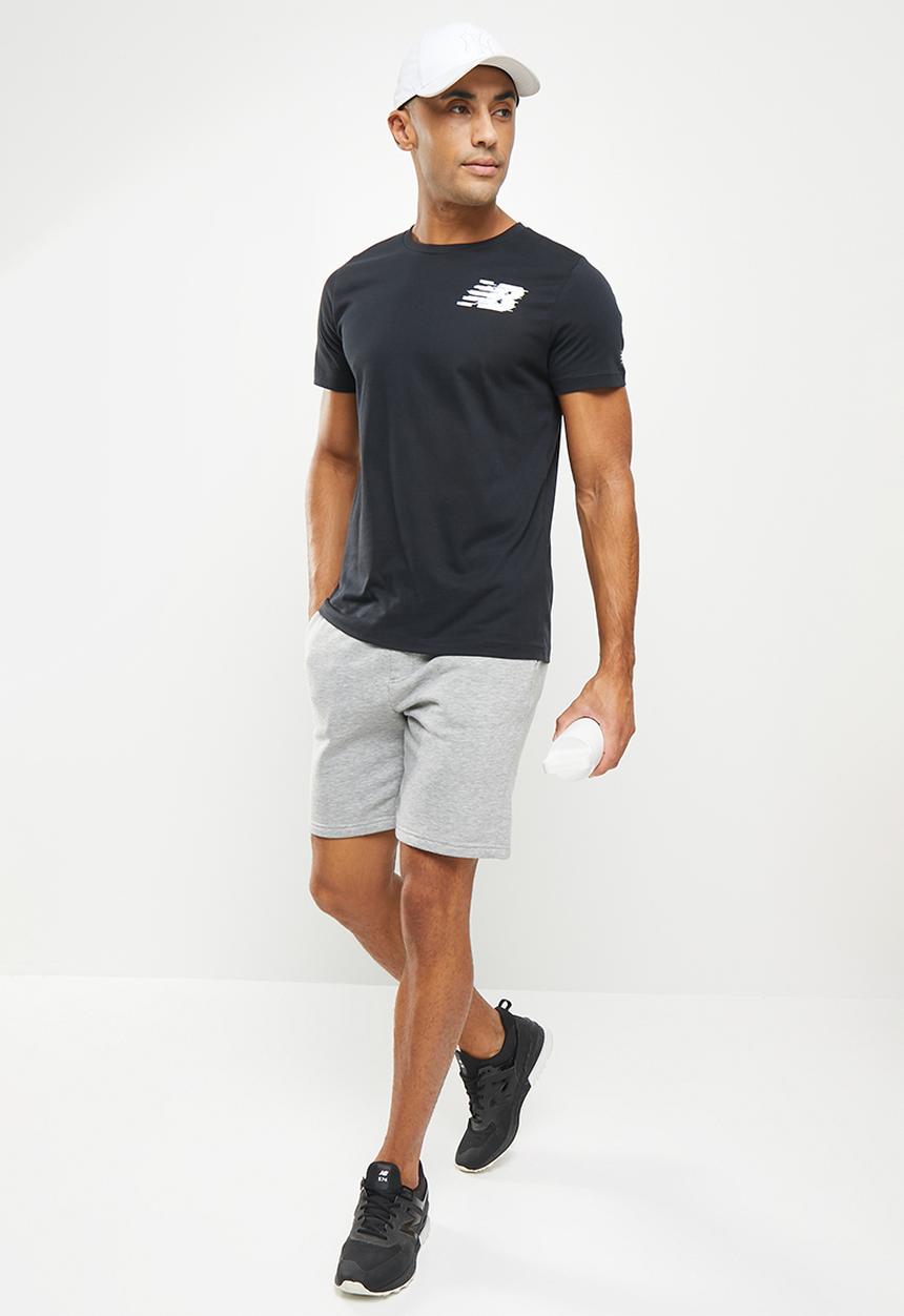 New Balance  - Tenacity heather tech short sleeve graphic - black