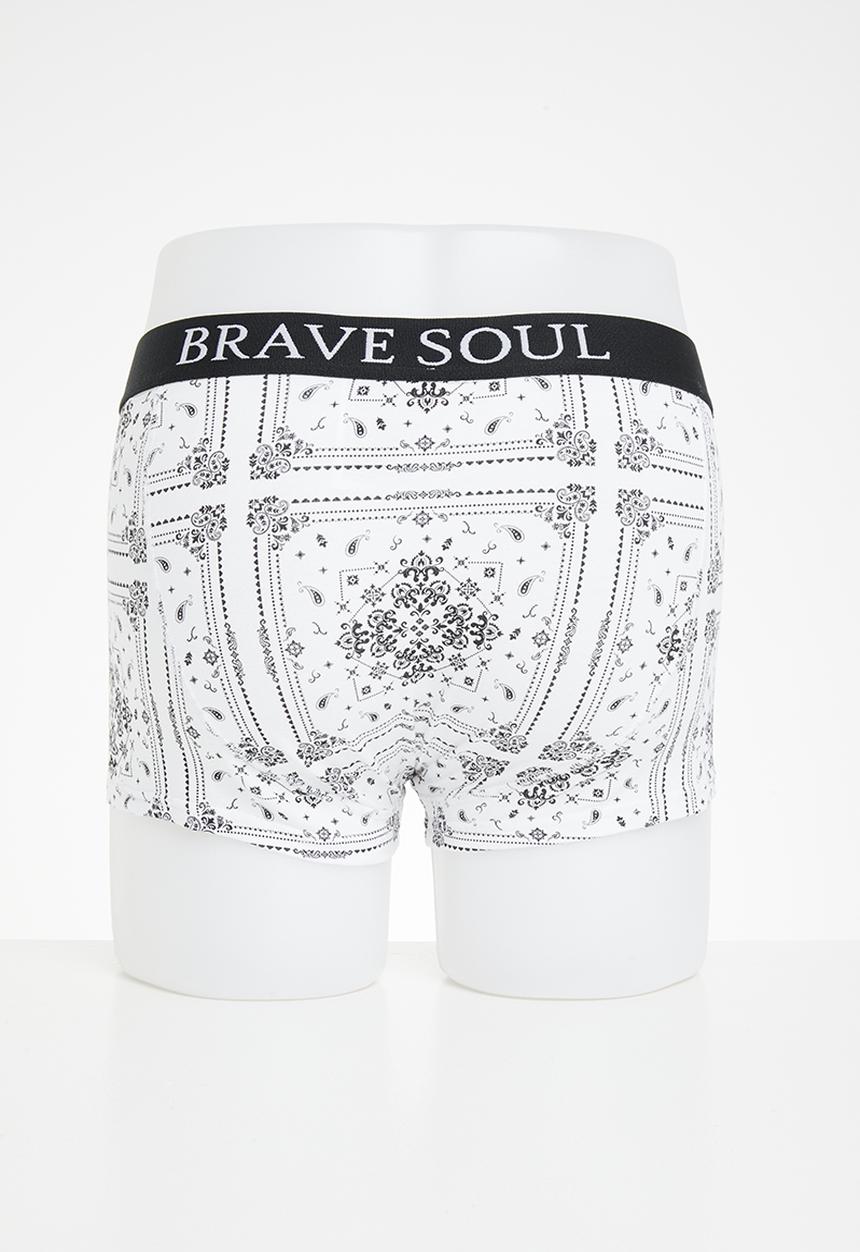 Brave Soul - Deontay 2 pack boxers - optic white & jet black