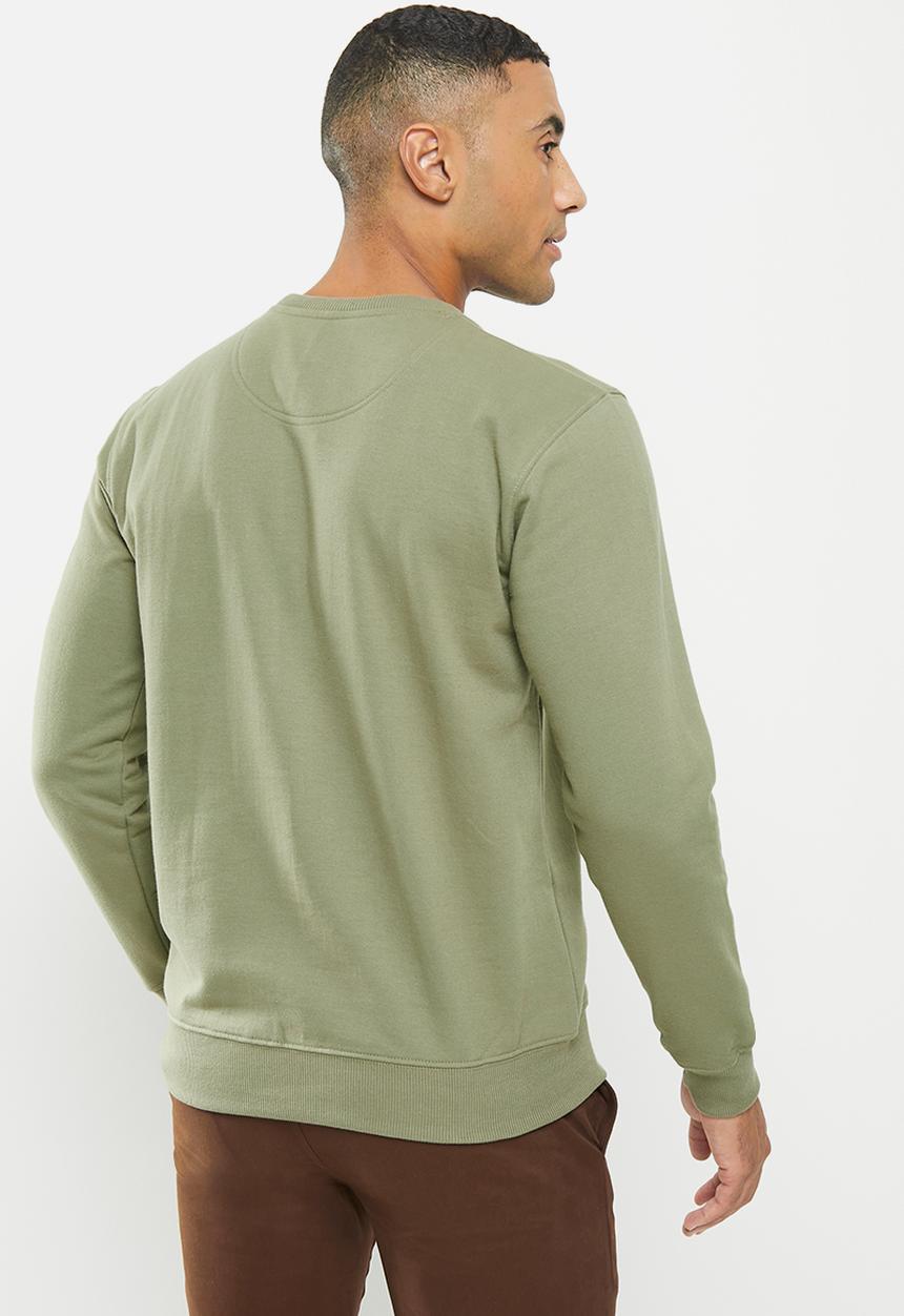 Ben Sherman - Target emb crew fleece - olive