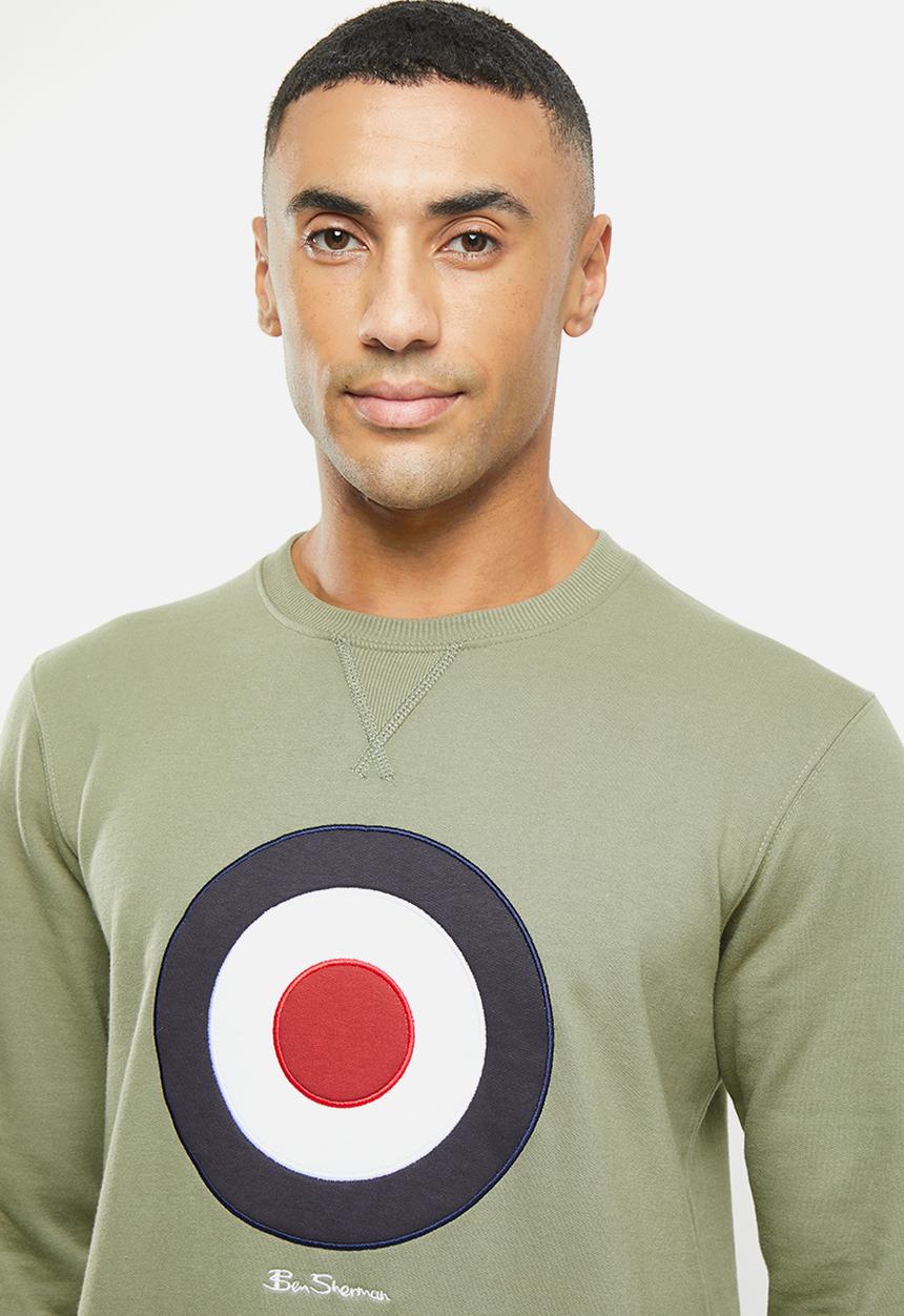 Ben Sherman - Target emb crew fleece - olive