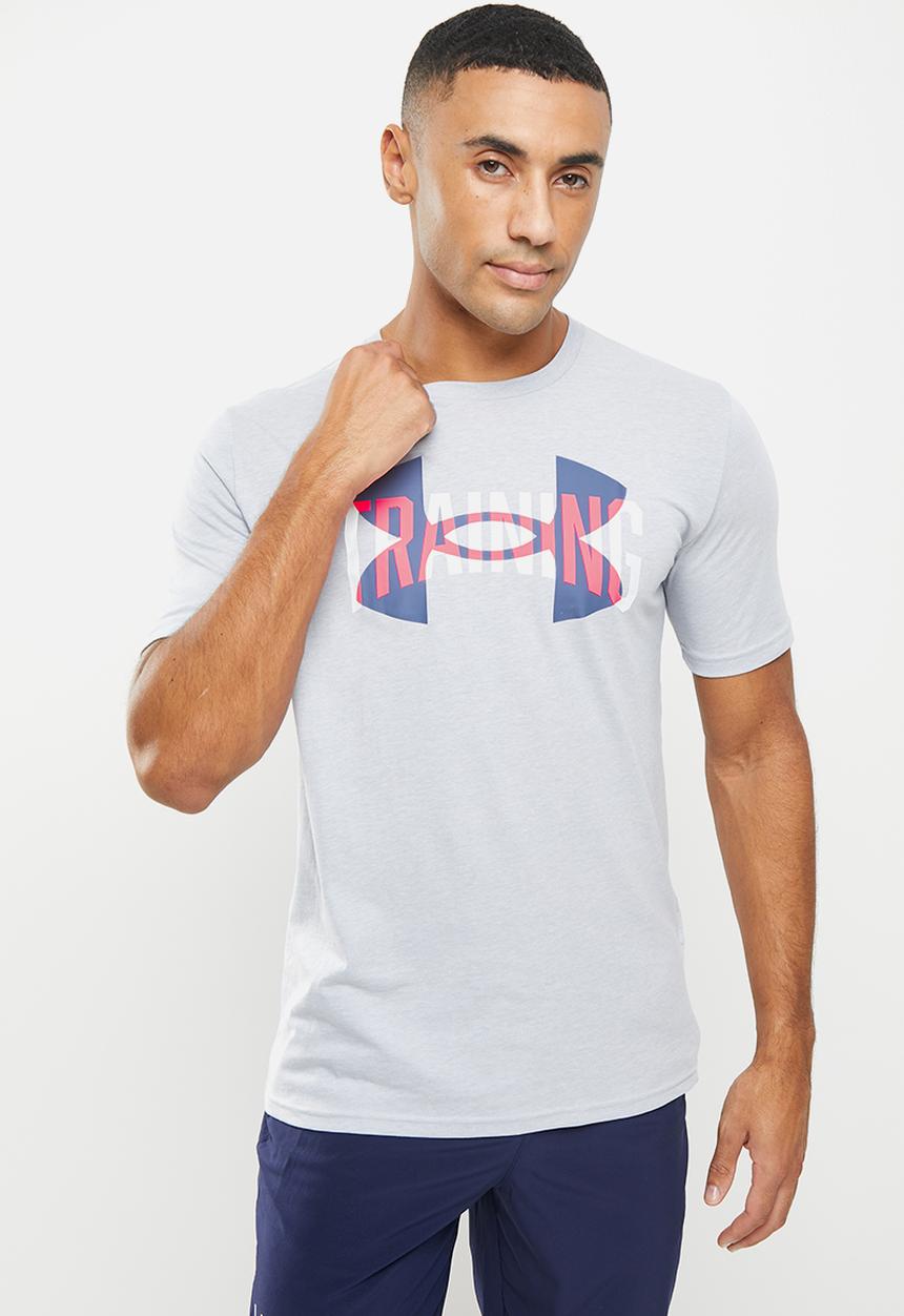 Under Armour - Ua training overlay short sleeve - mod gray light heather