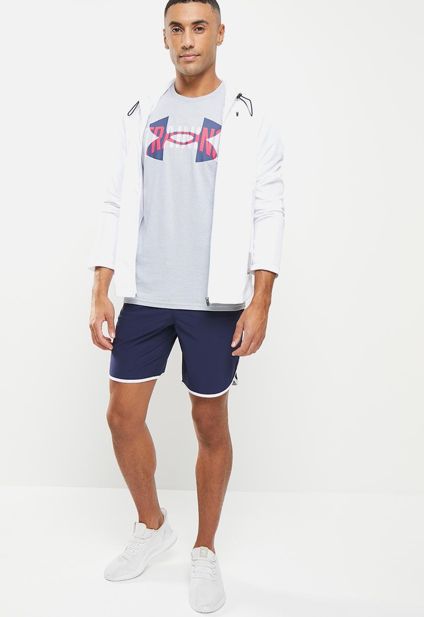 Under Armour - Ua training overlay short sleeve - mod gray light heather