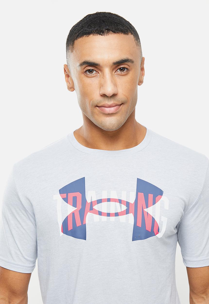 Under Armour - Ua training overlay short sleeve - mod gray light heather