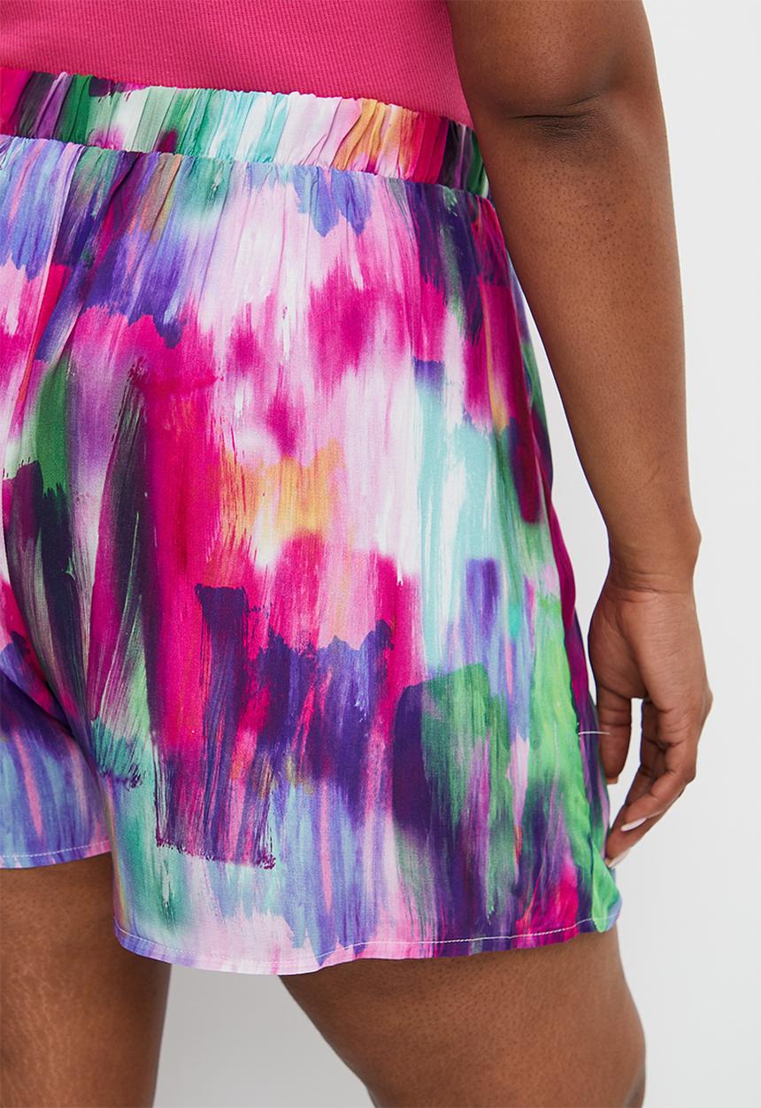 Superbalist - Co-ord printed easy pull on short - abstract brushstrokes