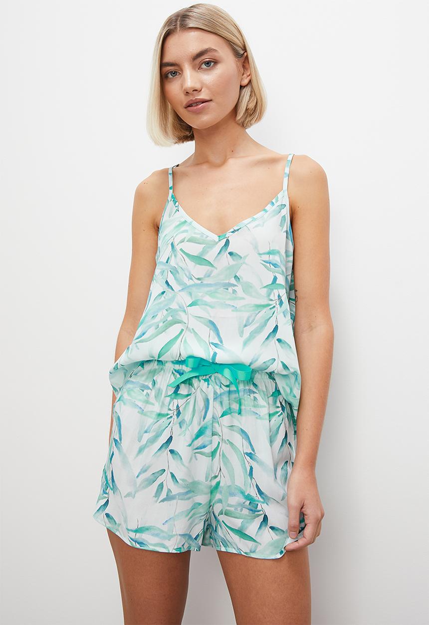 Superbalist - Sleep cami & shorts set - blue