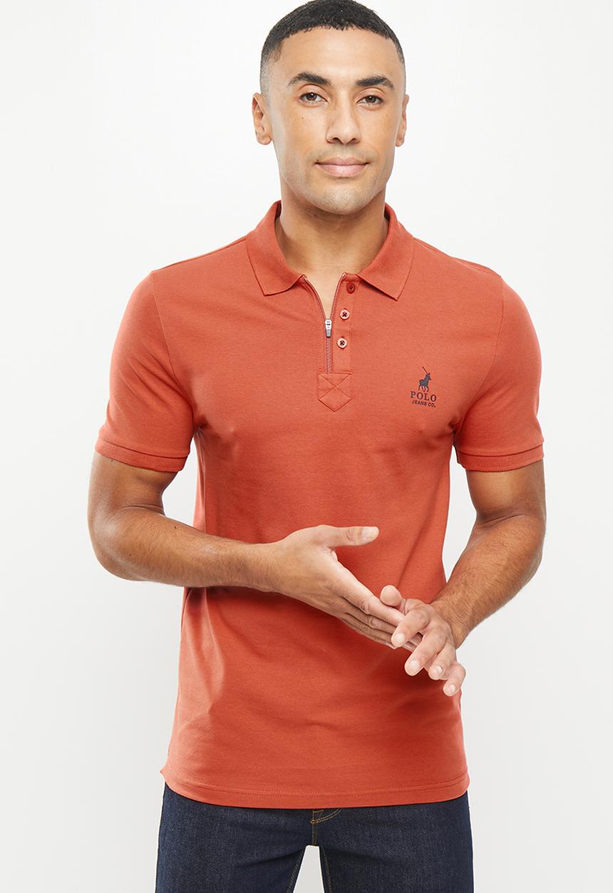 POLO - Men pjc melvin short sleeve golfer - brick