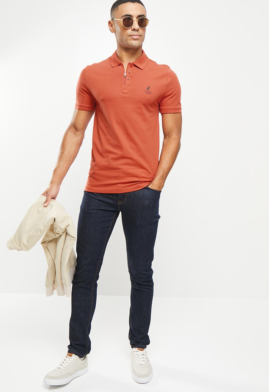 POLO - Men pjc melvin short sleeve golfer - brick