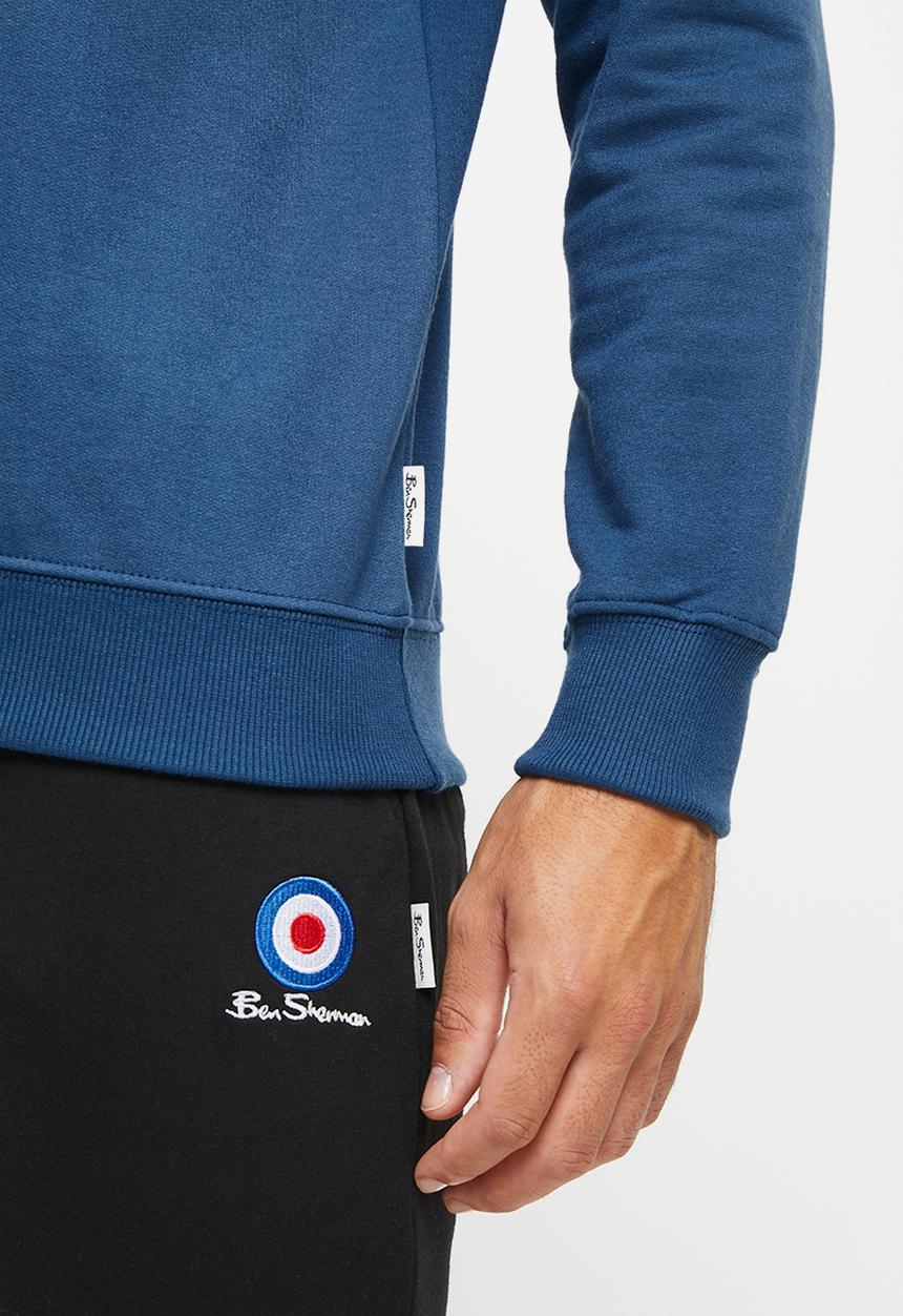 Ben Sherman - Target emb crew fleece - blue