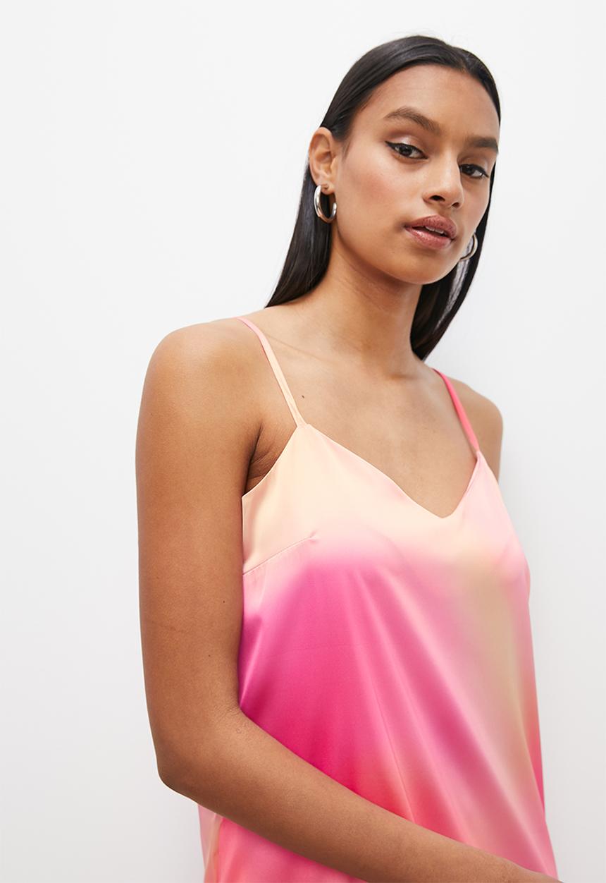 Superbalist - Strappy a-line dress - pink watercolour