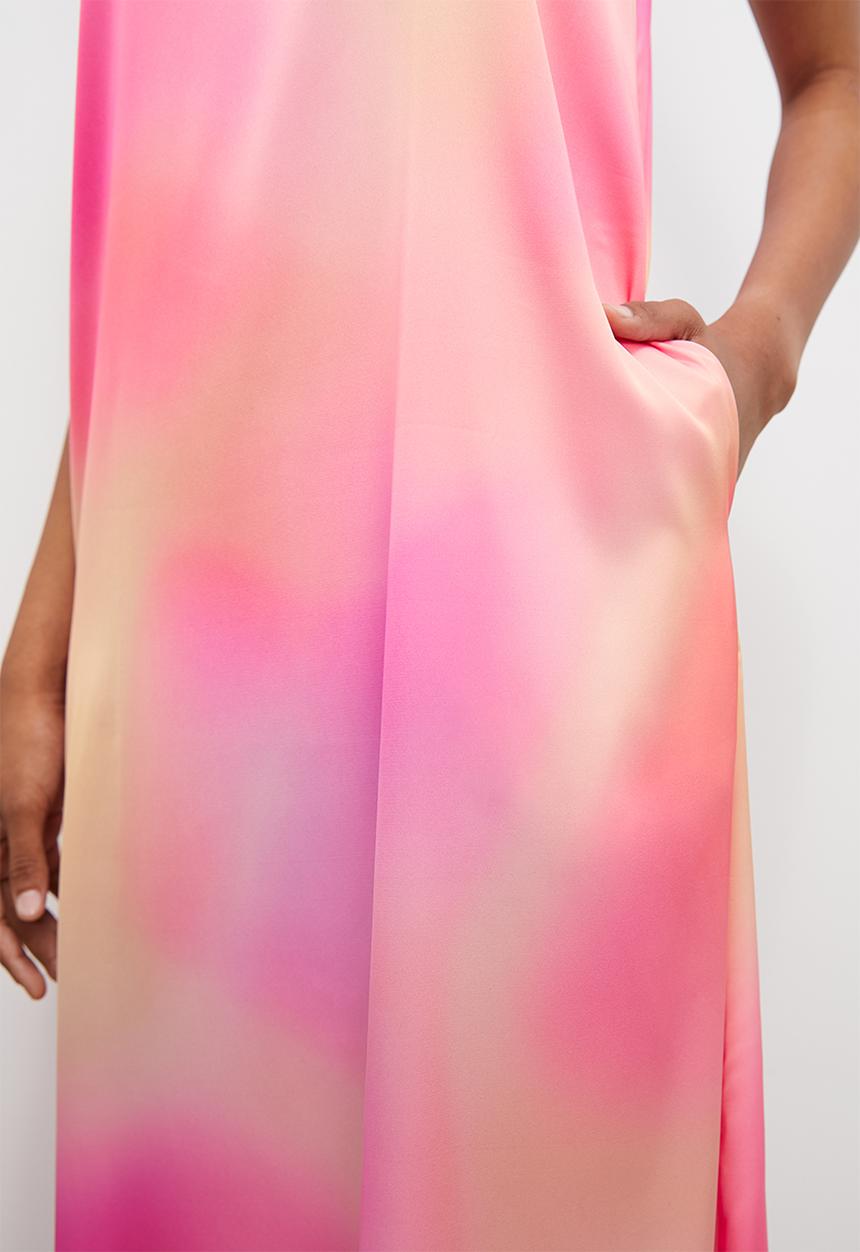Superbalist - Strappy a-line dress - pink watercolour
