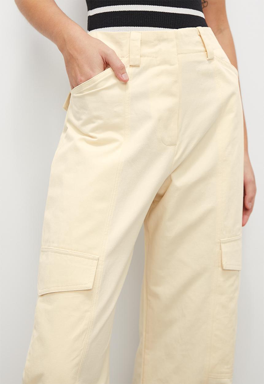 Superbalist - Midrise slim leg cargo - ecru