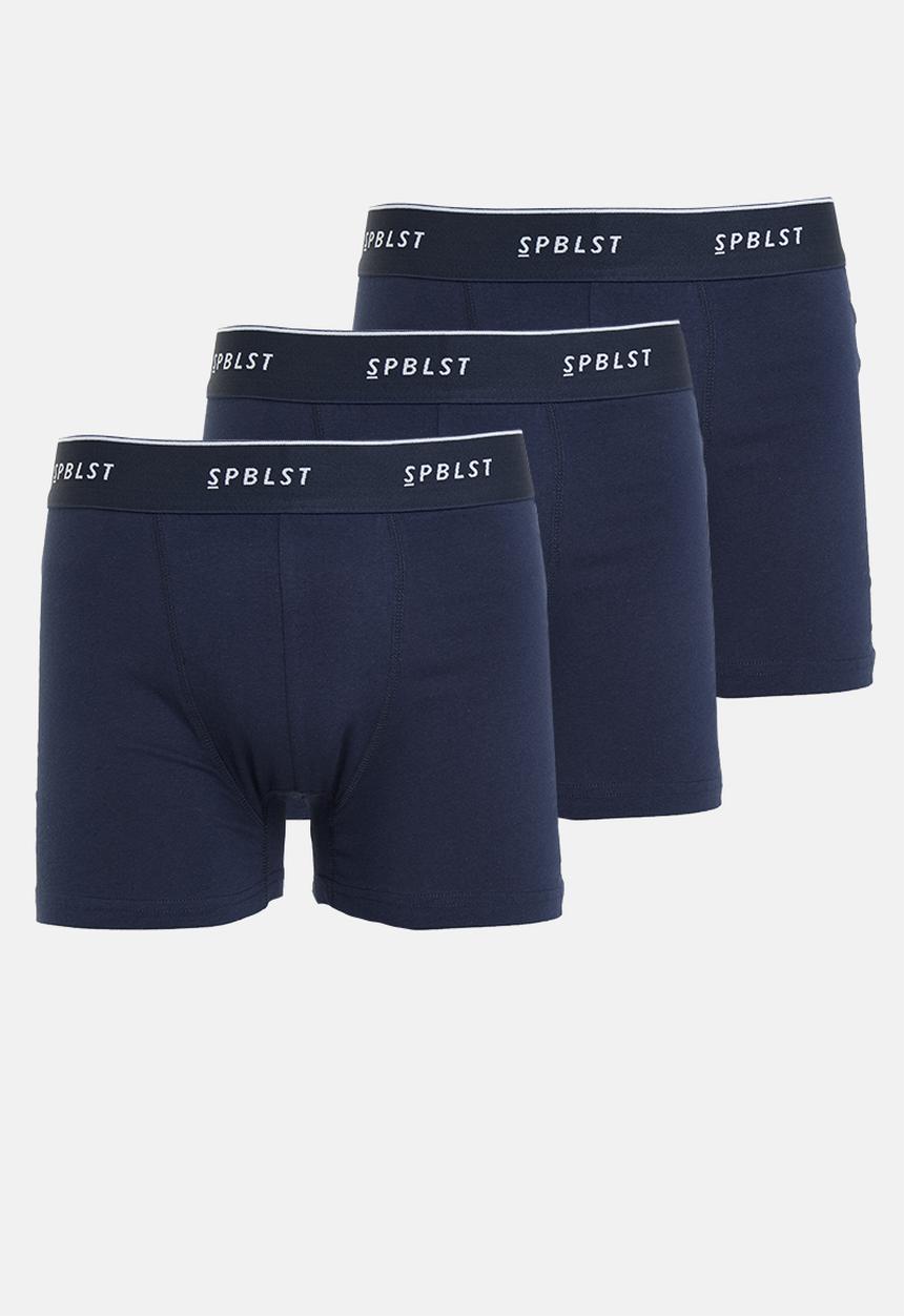 Superbalist - 3 pk knitted cotton boxer - navy