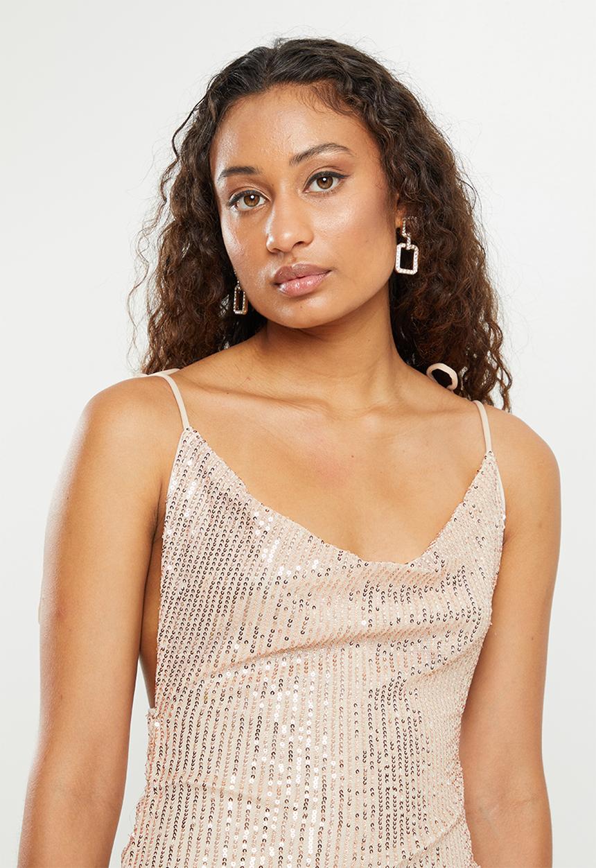The Lot - Glow up sequin dress - gold