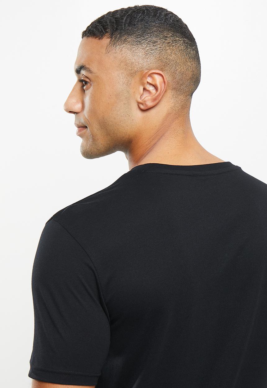 POLO - Men embossed crest tee - black