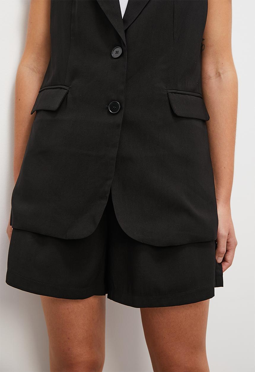 Superbalist - Sleeveless blazer - black