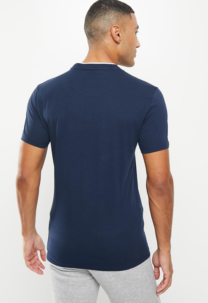 POLO - Men sport dumisani stripe tee - navy