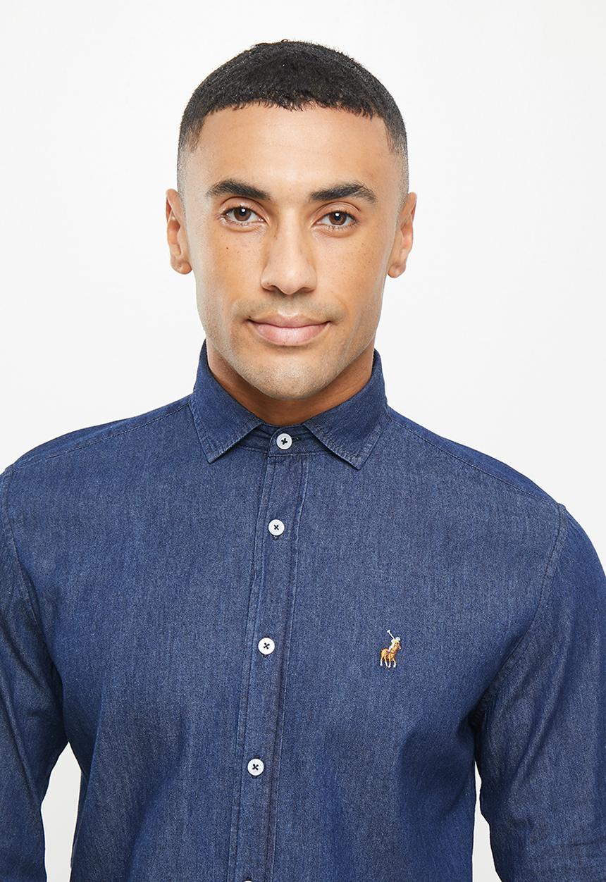 POLO - Men pjc tony ls denim shirt - dark wash