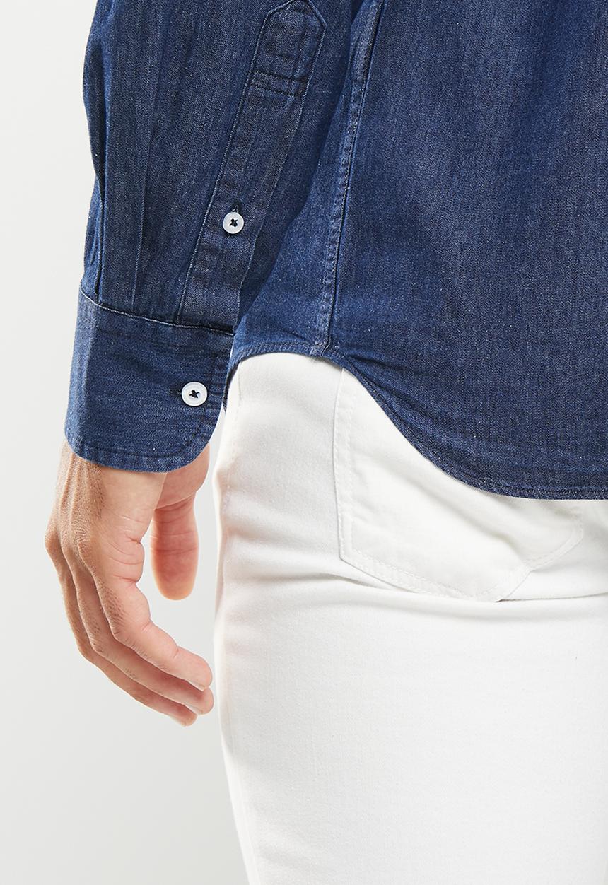 POLO - Men pjc tony ls denim shirt - dark wash