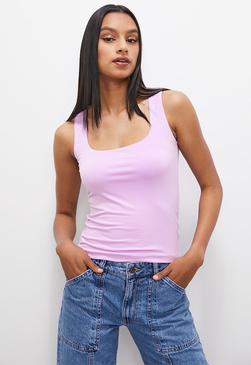 Superbalist - Single scoop neck vest - purple rose