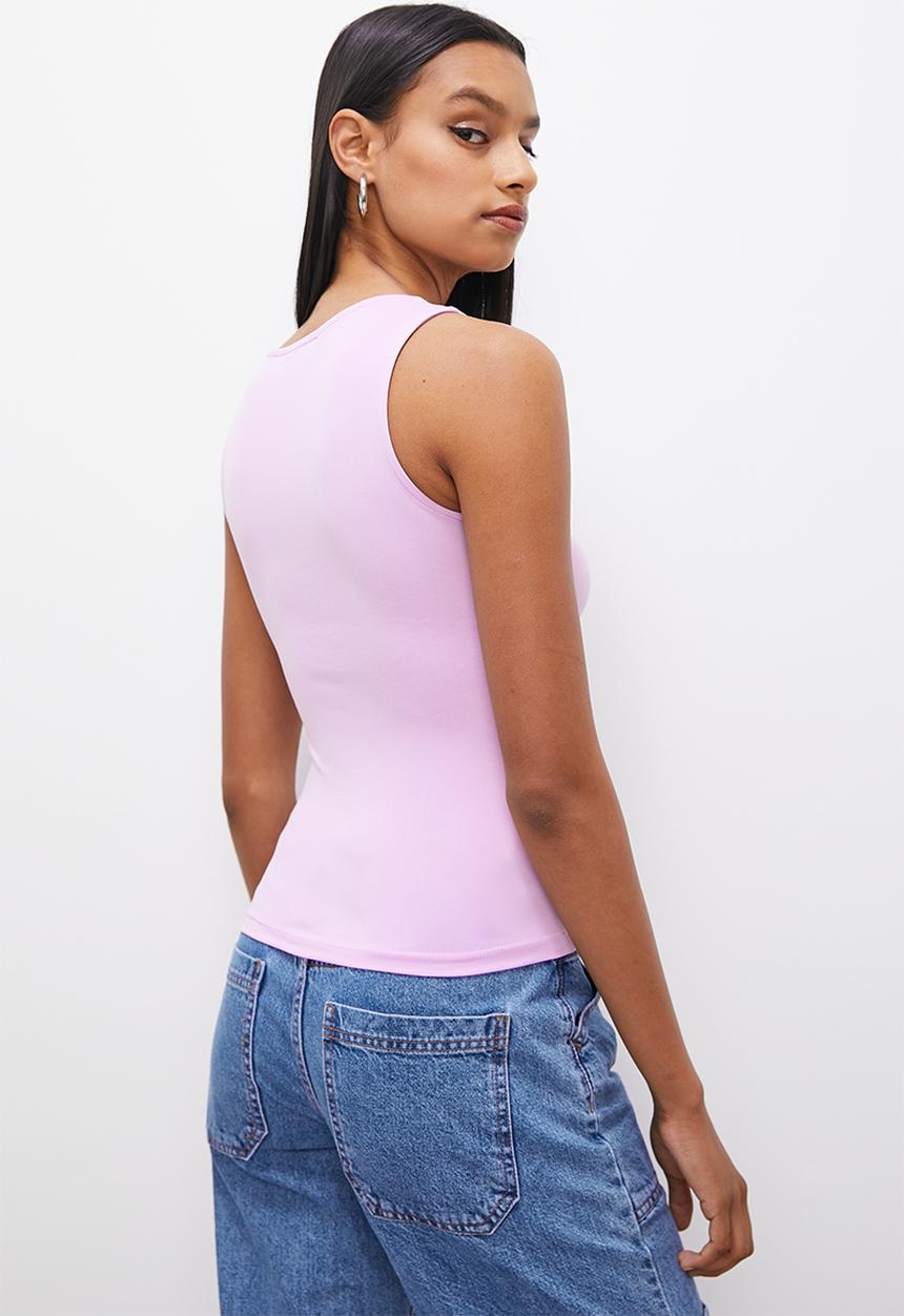 Superbalist - Single scoop neck vest - purple rose