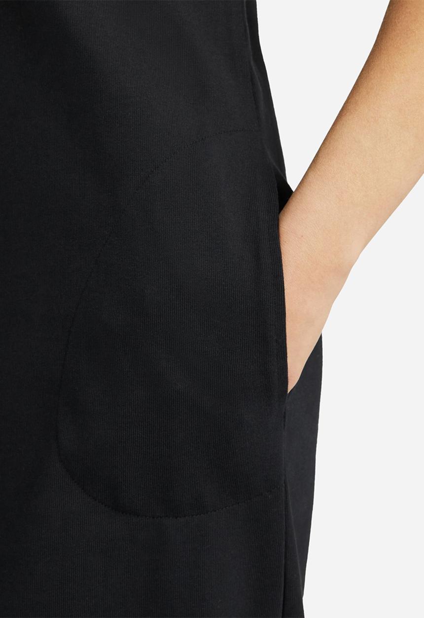 Nike - W nsw jrsy short sleeve dress midi - black