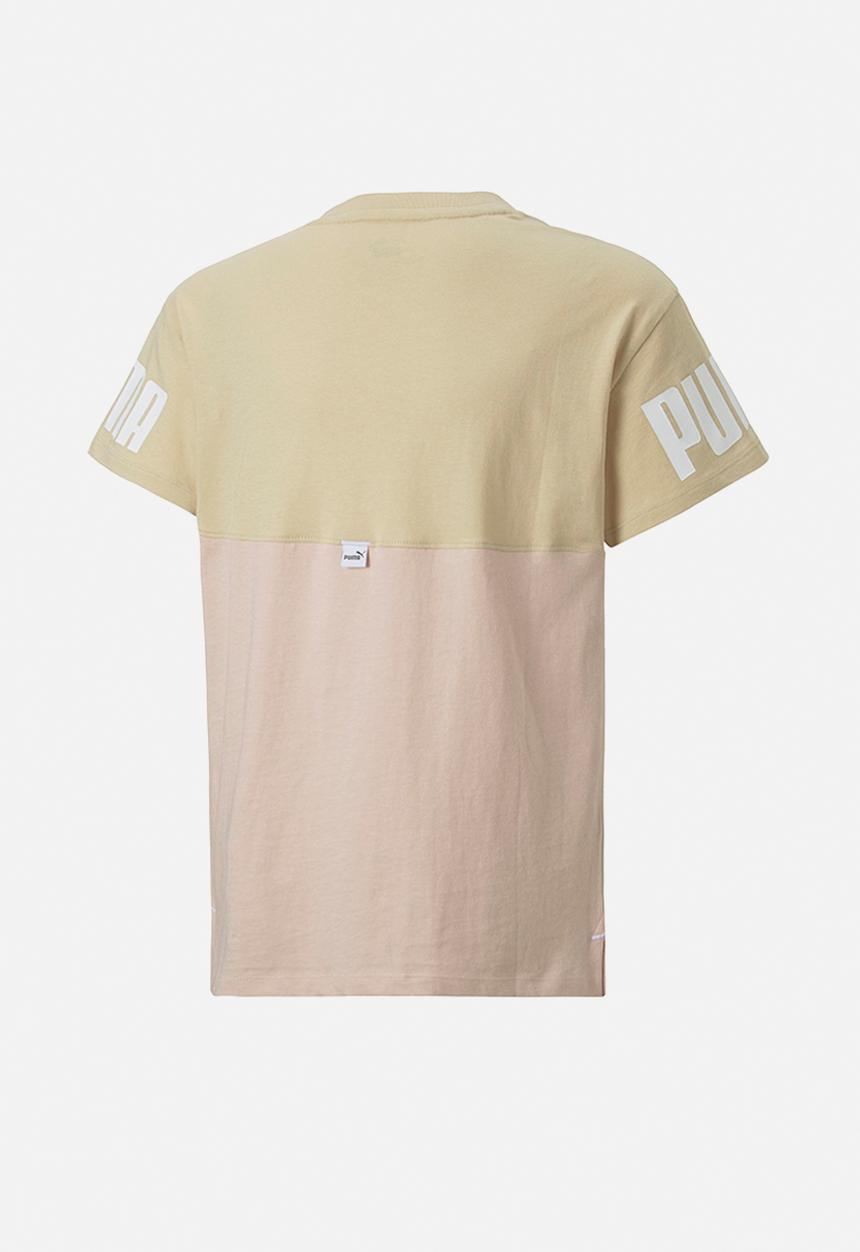 PUMA - Puma power colorblock tee g - light sand