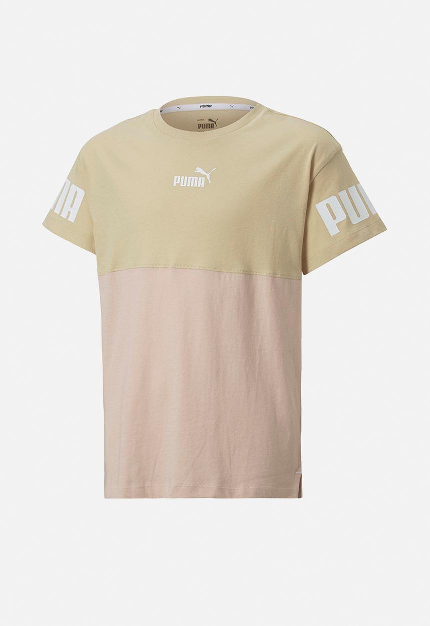 PUMA - Puma power colorblock tee g - light sand