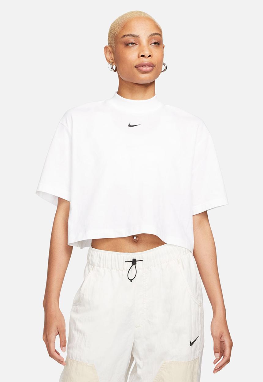 Nike - W nsw essntl mock boxy short sleeve top - white