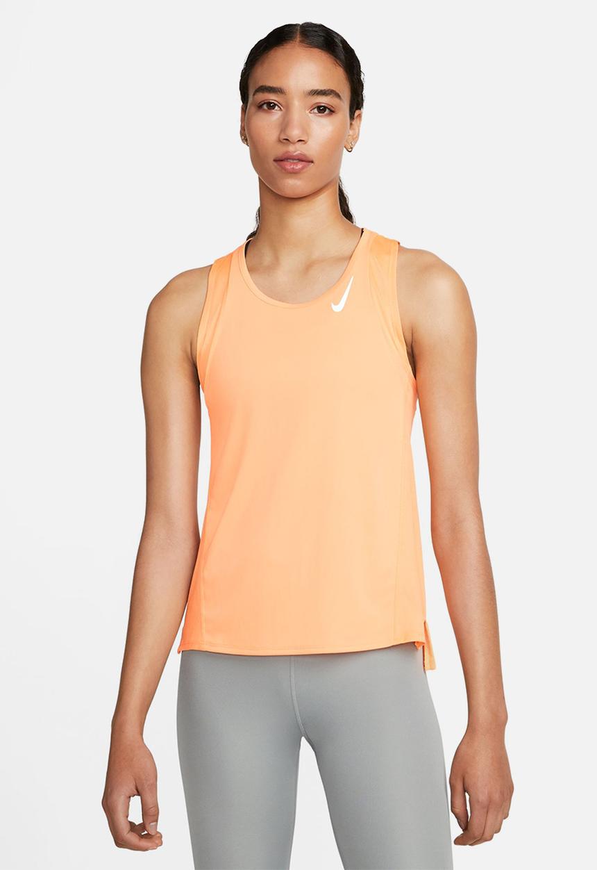 Nike - W nk df race singlet - peach cream