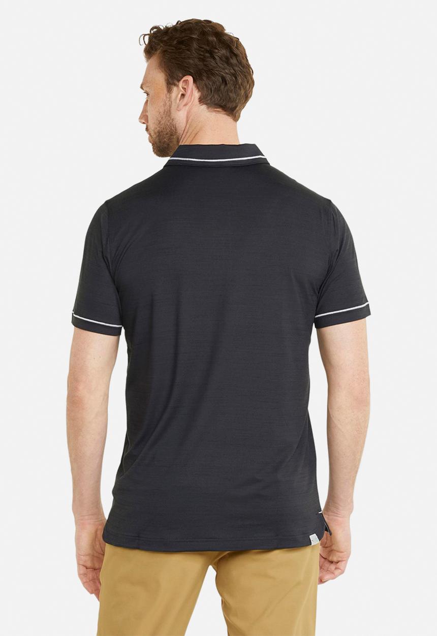 PUMA - Cloudspun monarch polo - puma black heather-high rise
