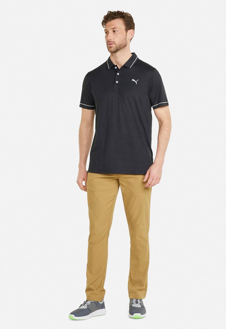 PUMA - Cloudspun monarch polo - puma black heather-high rise