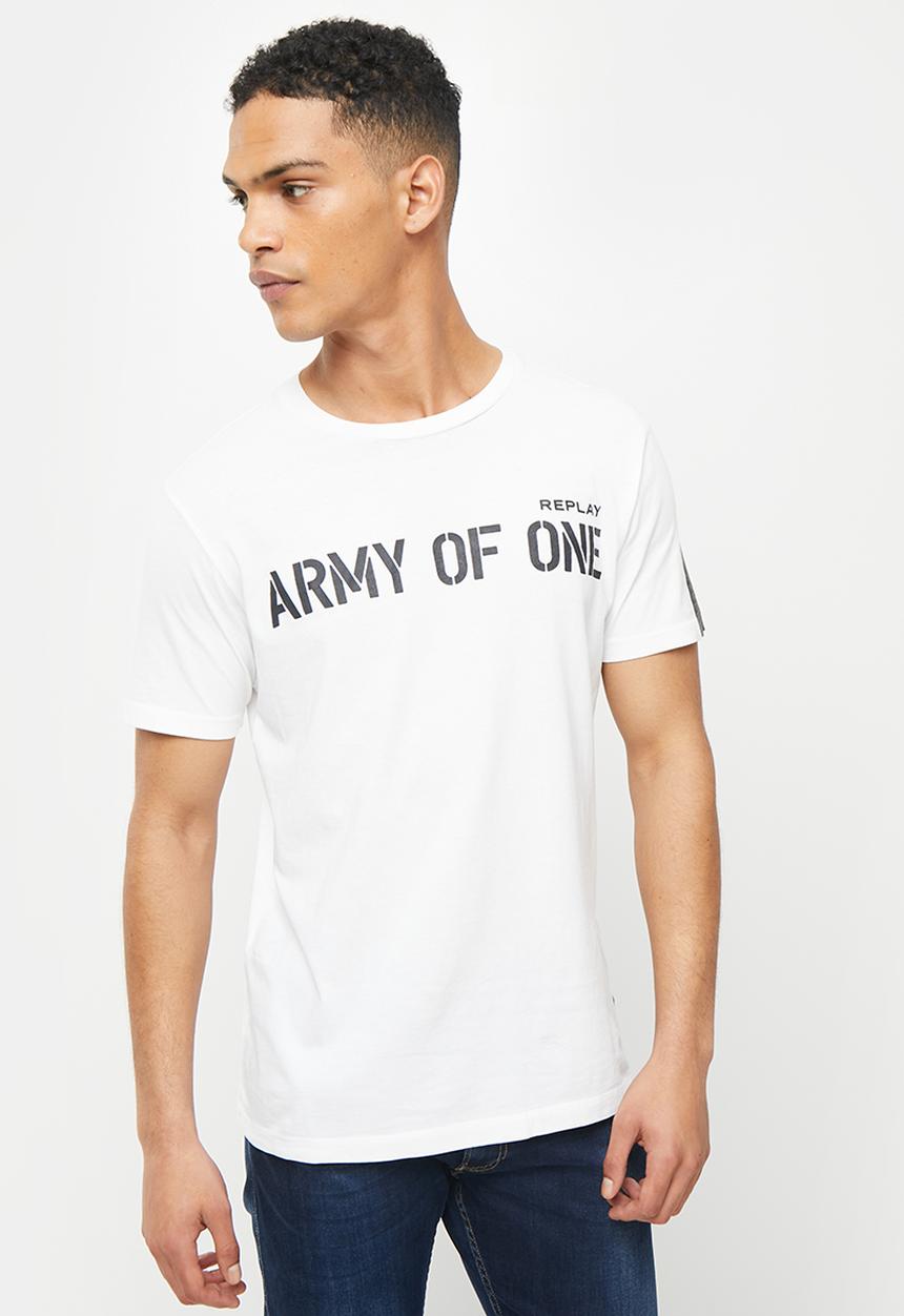 Replay - Replay jersey T-shirt - off white